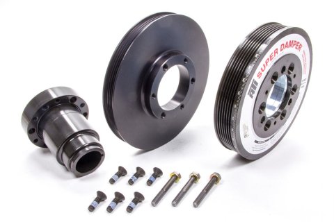 ATI Super Damper Serpentine Series Harmonic Balancers 917286 Balancer, Damper, Internal Balance, Steel, Black, Chevy, 4.8L, 5.3L, 6.0L, Each
