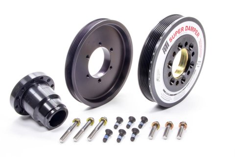 ATI Super Damper Serpentine Series Harmonic Balancers 918853 Balancer, Damper, Internal Balance, Steel, Black, Chevy, Pontiac, 5.7L, Each
