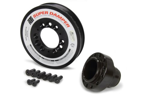 ATI Super Damper Serpentine Series Harmonic Balancers 917303 Balancer, Serpentine, Internal Balance, Aluminum/Steel, Black, SFI 18.1, Chevy, Pontiac, Each