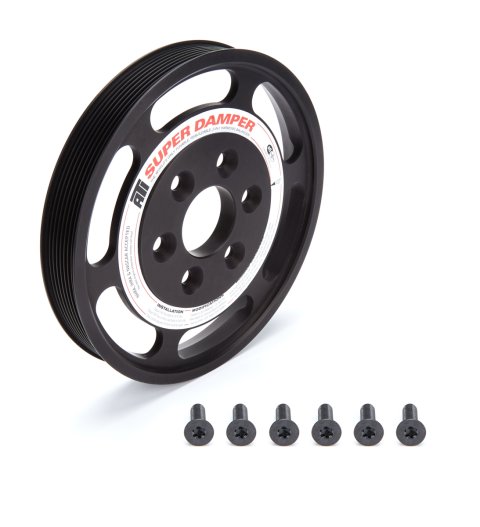ATI Serpentine Supercharger Pulleys 916163-10 Pulleys, 8 Groove, 8.800 in. Diameter, Dry Sump, Chevrolet, Cadillac, LT4, Each