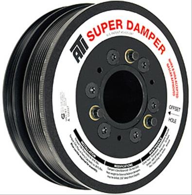 ATI Serpentine Supercharger Pulleys ATI9161635 Pulleys, 8 Groove, 9.602 in. Diameter, Dry Sump, Chevrolet, Cadillac, LT4, Each