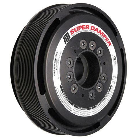 ATI Super Damper Serpentine Series Harmonic Balancers 918624 Balancer, Damper, Internal Balance, Aluminum/Steel, Black, Chevy, 6.2L, Each
