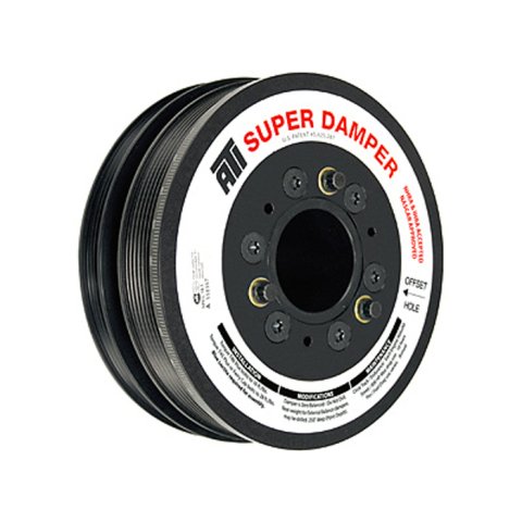 ATI Super Damper Serpentine Series Harmonic Balancers 917279 Balancer, Underdrive, Internal Balance, Aluminum, Steel, Black, Chevy, 5.7L, Each