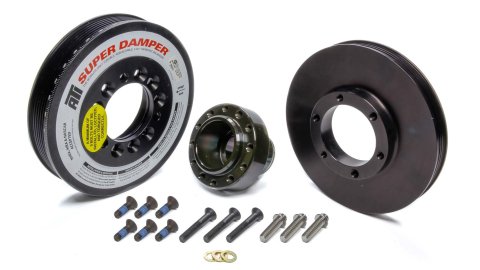 ATI Super Damper Serpentine Series Harmonic Balancers 918854 Balancer, Damper, Internal Balance, Aluminum/Steel, Black, Cadillac, LS-A, Each