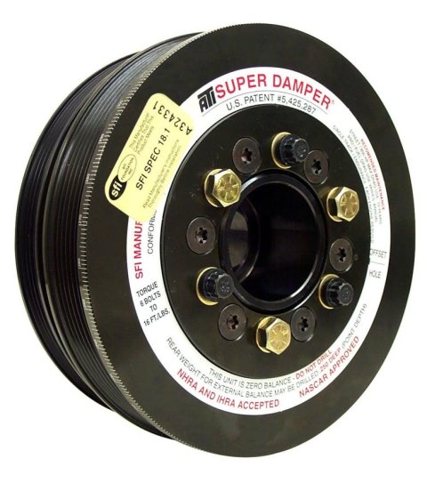 ATI Super Damper Serpentine Series Harmonic Balancers 917242 Balancer, Damper, Internal Balance, Steel, Chevy, Pontiac, 5.7L Each