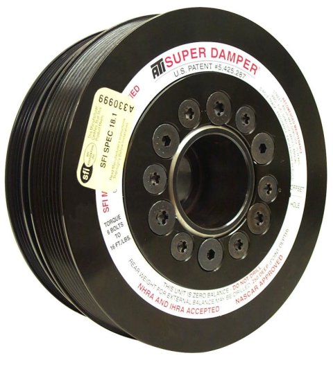 ATI Super Damper Supercharged Series Harmonic Balancers for 1997-2004 CORVETTE - ATI917345 Balancer, Damper, Internal Balance, Steel, Black, Chevy, LS, Each