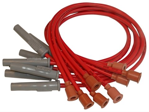 MSD 8.5mm Super Conductor Spark Plug Wire Sets 31309 Wires, Conductor, Spiral Core, 8.5mm, Red, Multi-Angle Boots, Chrysler, Small Block, V8