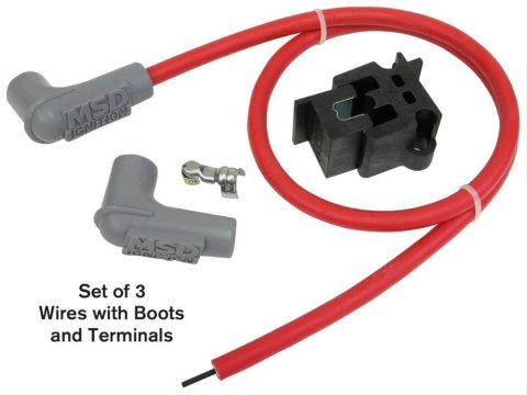 MSD Super Conductor Powersports Wire Sets 31039 Spark Plug Wires, Powersports, Red, 8.5mm, 3 Cylinder, Universal, Set