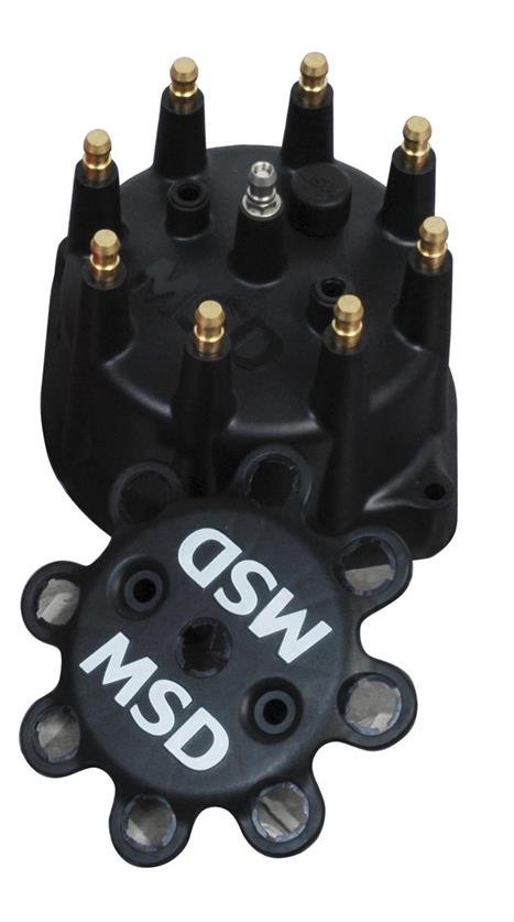 MSD Replacement Distributor Caps 84313 Cap, Male/HEI, Black, Screw-Down, Pro-Billet, Small Dia., V8, Each