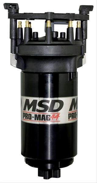 MSD Pro Mag 44 Magnetos 81307 Magnetos, 44, Generator Only with A Clockwise Rotation, 44.0 amp Output, Male/HEI, Black Aluminum Housing, 6.250 in. Cap Diameter, Each