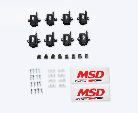 MSD Smart Coils 82893-8 Ignition Coil, Coil, Coil Pack, Epoxy, Female/Socket, Black, Square, Set of 8