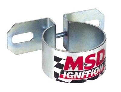 MSD Chrome Coil Brackets 8213 Bracket, Steel, Chrome, Canister-Style, Universal, Each