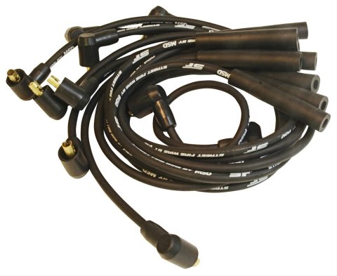 MSD Street Fire Spark Plug Wire Sets 5543 Wires, Fire, 8.0mm, Black, Straight Boots, Ford, Small Block, Set
