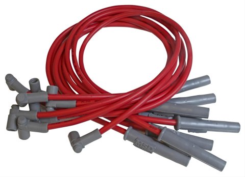 MSD 8.5mm Super Conductor Spark Plug Wire Sets 39849 Wires, Conductor, Spiral Core, 8.5mm, Red, Stock Boots, Chevy, GMC, 8.1L, V8, Set