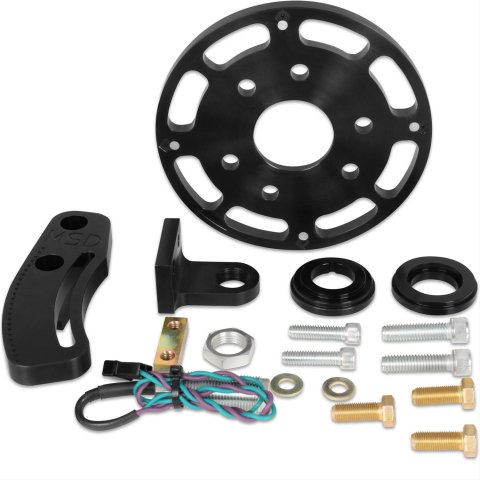 MSD Flying Magnet Crank Trigger Kits 86003 Kits, Trigger, Pickup, Black Anodized Bracket, Chevrolet, Small Block, 6.250 in. Harmonic Damper Diameter, Kit
