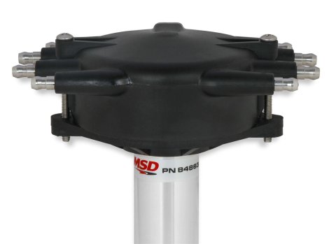 MSD Pro-Billet Crank Trigger Distributors 84863 Distributors, Trigger, Male/HEI, Locked Advance, Black Cap, for Use with Aftermarket Tall Deck Blocks, Chevrolet, 427, 454, Each