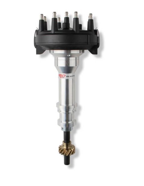 MSD Pro-Billet Crank Trigger Distributors 83775 Distributor, Trigger, Male/HEI, Bronze Gear, Standard Rotation, Black Cap, Billet Aluminum Housing, Natural, Ford, Each