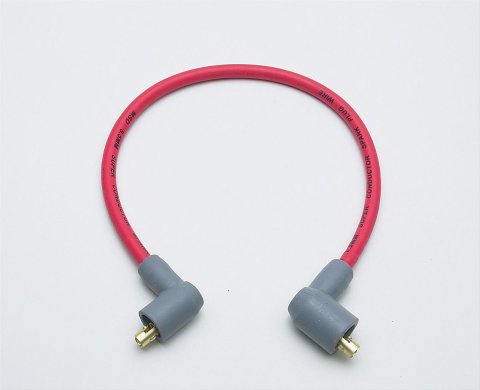 MSD 8.5mm Replacement Coil Wires 84049 Wire, Super Conductor, Spiral Core, 8.5mm, Red, Female Socket/Female Socket, 90 Degree Boots, 18 in.