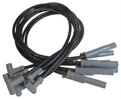 MSD 8.5mm Super Conductor Spark Plug Wire Sets 35383 Wires, Conductor, Spiral Core, 8.5mm, Black, Multi-Angle Boots, Ford, V8, Set