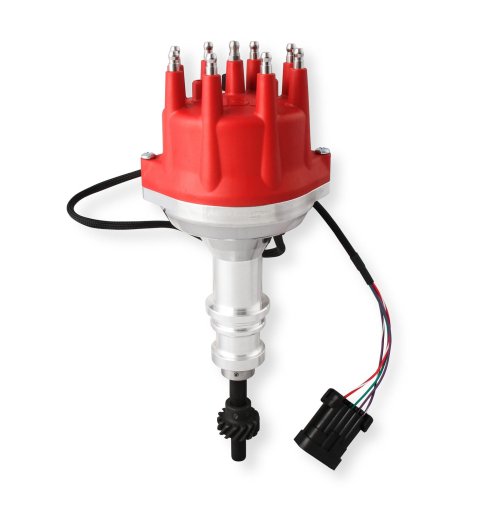 MSD Pro-Billet Dual Sync EFI Distributors 2377MSD Distributor, EFI, Hall Effect Trigger, Male/HEI, Standard Rotation, Red Cap, Billet Aluminum Housing, Natural, Ford, Each