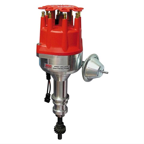 MSD Pro-Billet Street Distributors 84791 Distributor, Street, Magnetic Trigger, Vacuum Advance, Steel Gear, Ford, 289-302, Each