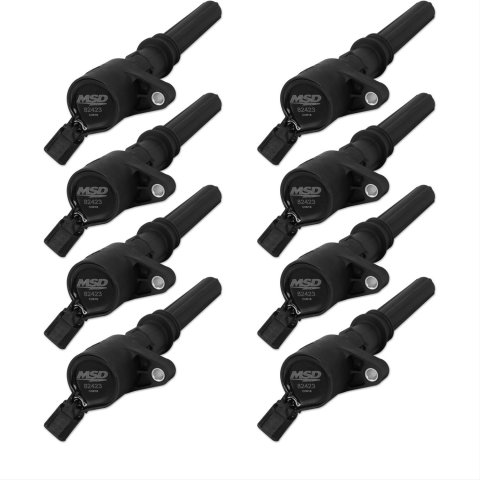 MSD Ford Blaster Coil-on-Plug Ignition Coil Packs 824283 Coils, Blaster, Pack, Epoxy, Black, Ford, Lincoln, 4.6L/5.4L, SOHC, 2V Set of 8