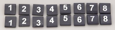 MSD Shrink Sleeving 3415 Heat Tubing, Numbered, Black, Set of 8