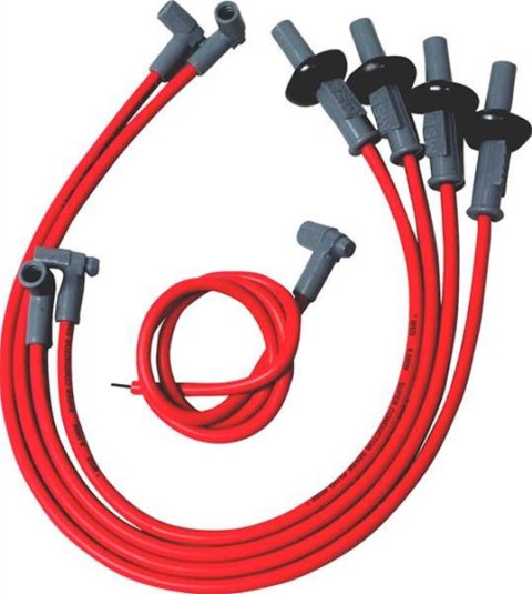 MSD 8.5mm Super Conductor Spark Plug Wire Sets 31939 Wires, Conductor, Spiral Core, 8.5mm, Red, Stock Boots, Volkswagen, H4, Set