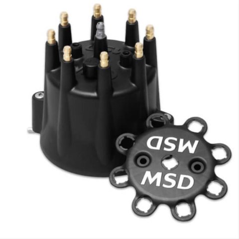 MSD Replacement Distributor Caps 84333 Cap, Male/HEI-Style, Black, Clamp-Down, GM/MSD, Billet, Pro-Billet, V8, Each