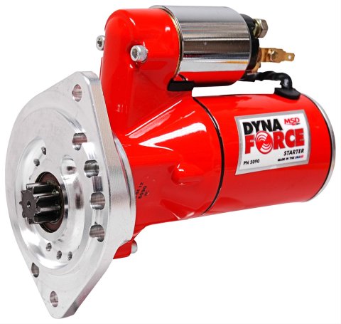MSD DynaForce Starters 5090 Starter, DynaForce, Mini, Red Powdercoated, Ford, Small Block, 3/4 in. Ring Gear Depth, Each
