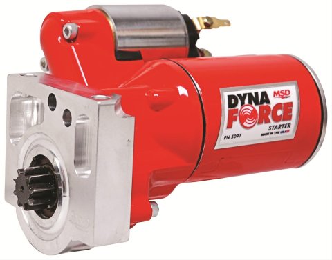 MSD DynaForce Starters 5097 Starter, DynaForce, Mini, Red Powdercoated, Oldsmobile, Pontiac, Each
