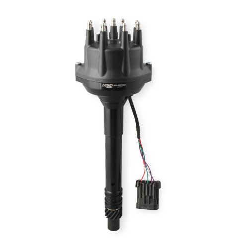 MSD Pro-Billet Dual Sync EFI Distributors 23763 Distributor, EFI, Hall Effect Trigger, Black Cap, Billet Aluminum Housing, Black, Tall Deck, Chevrolet, Each