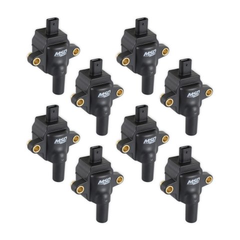 MSD Ford 7.3L Godzilla Ignition Coils 828383 Coils, 7.3 Godzilla, Coil Pack, Black, Ford, Set of 8