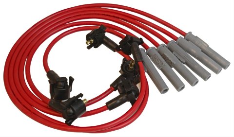 MSD 8.5mm Super Conductor Spark Plug Wire Sets 32289 Wires, Conductor, Spiral Core, 8.5mm, Red, Stock Boots, Ford, 3.8L, V6, Set