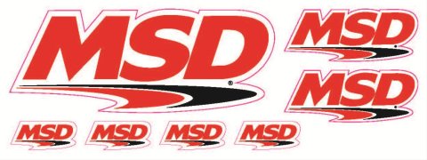MSD Decals 9303 Decal, Vinyl, Self-Adhesive, Red/White, Black, Ignition Logo, Each