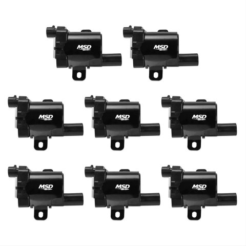 MSD Blaster OEM Replacement Coils 826383 Ignition Coil, Replacement, Buick, Cadillac, Chevy, GMC, Hummer, Isuzu, 4.8, 5.3, 6.0L, Set of 8
