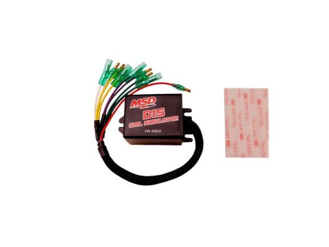MSD DIS Coil Simulators 8922 Tachometer Adapters, Simulator, Compact Design, Plastic Housing, Black, Pre-Terminated Ends, Bullet Connectors, for DIS-4 Plus Systems, Each