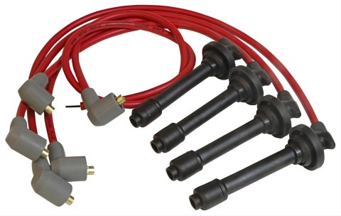 MSD 8.5mm Super Conductor Spark Plug Wire Sets 32349 Wires, Conductor, Spiral Core, 8.5mm, Red, Stock Boots, for use on Acura®, 1.8L, L4, Set