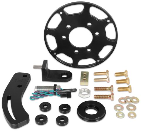 MSD Flying Magnet Crank Trigger Kits 86103 Kits, Trigger, Pickup, Black Anodized Bracket, Chevrolet, Small Block, 7.000 in. Harmonic Damper Diameter, Kit