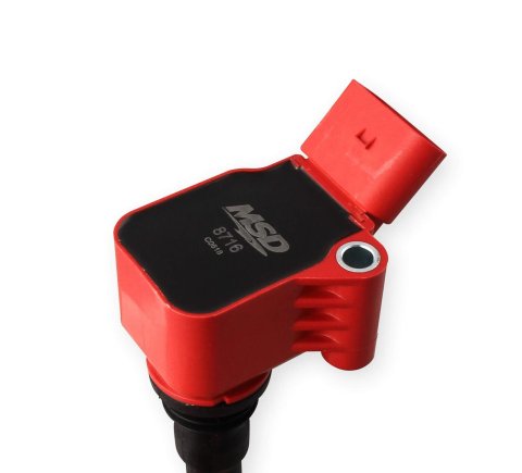 MSD Blaster OEM Replacement Coils 87164 Ignition Coil, Blaster, Coil Pack Style, Square, Red, Audi, Volkswagen, L4, Set of 4