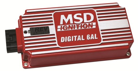 MSD Digital 6AL Ignition Controllers 6425 Box, 6AL, CD, with Rev Limiter, Red, Each