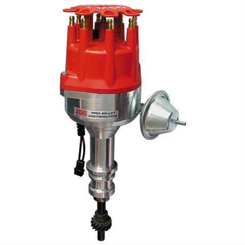 MSD Pro-Billet Street Distributors 84771 Distributor, Street, Magnetic Trigger, Vacuum Advance, Steel Gear, Ford, 351C, 351M, 400, 460, Each
