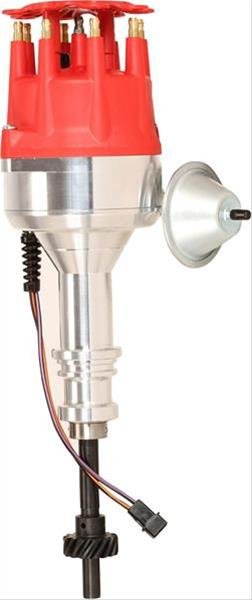 MSD Pro-Billet Distributors 83831 Distributor, Pro-Billet, Male/HEI, Mechanical, Red Cap, Ford, Mercury, Y-block, Each