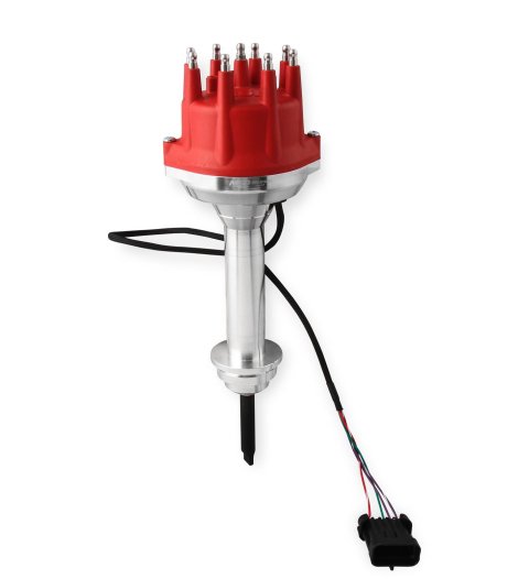 MSD Pro-Billet Dual Sync EFI Distributors 2383 Distributor, EFI, Hall Effect, Male/HEI, Standard Rotation, Red Cap, Billet Aluminum Housing, Chrysler, 426/440 Big Block, Each