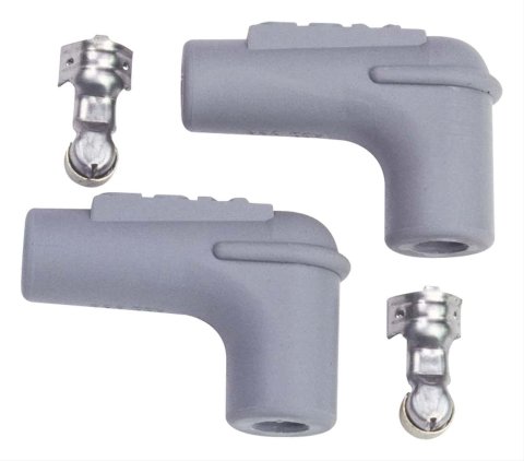 MSD Replacement Boots 3311 Spark Plug and Terminals, Gray, 90 Degree Boots, Pair