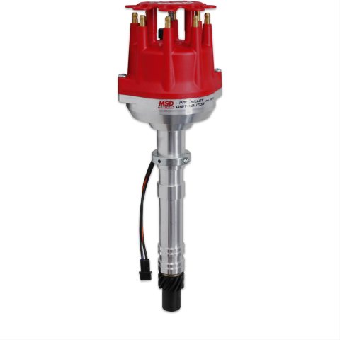 MSD Pro-Billet Distributors 8570 Distributor, Pro-Billet, Small Base, Magnetic Trigger, Mechanical Advance, Chevy, Big/Small Block, Each