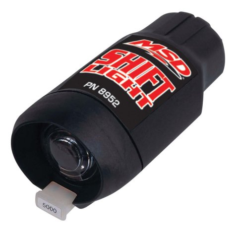 MSD Shift Lights 8952 Light, Black, Red LED, 1.5 in. Diameter, 4.5 in. Length, Each