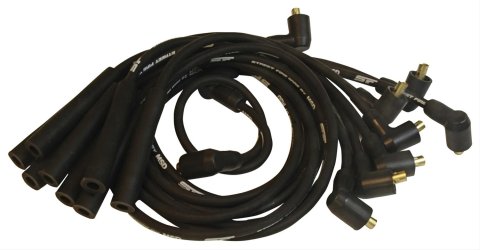 MSD Street Fire Spark Plug Wire Sets 5542 Wires, Fire, 8.0mm, Black, Straight Boots, Ford, Small/Big Block, Set