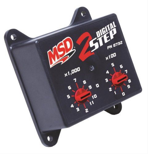 MSD Digital 2-Step Rev Controllers 8732 Multi-Step RPM Selector, 2-Step, Digital, Plastic, Black, Each