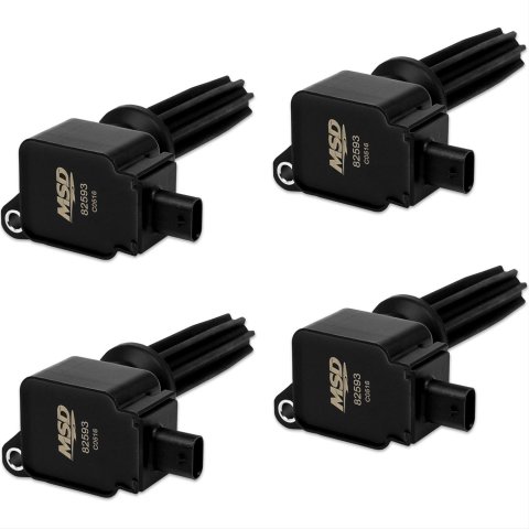 MSD Direct Replacement Ignition Coil Packs 825943 Coil, Replacement, Black, Ford, 2.0/2.3L, Ecoboost, Set of 4